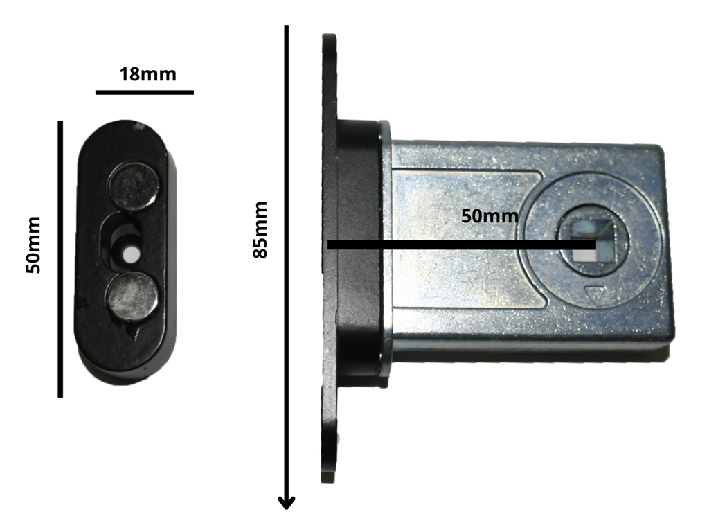 Serratura infilare magnetica regispengente Q8 frontale Tondo mm.18x85 entrata 50 varie finiture | Saletta - immagine 4